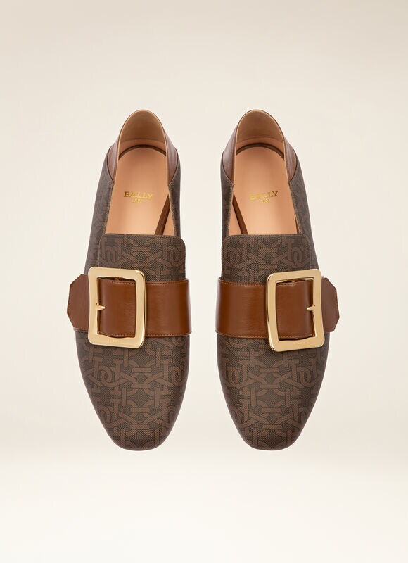 BROWN MIX COTTON/SYNT Flats & Moccasins - Bally
