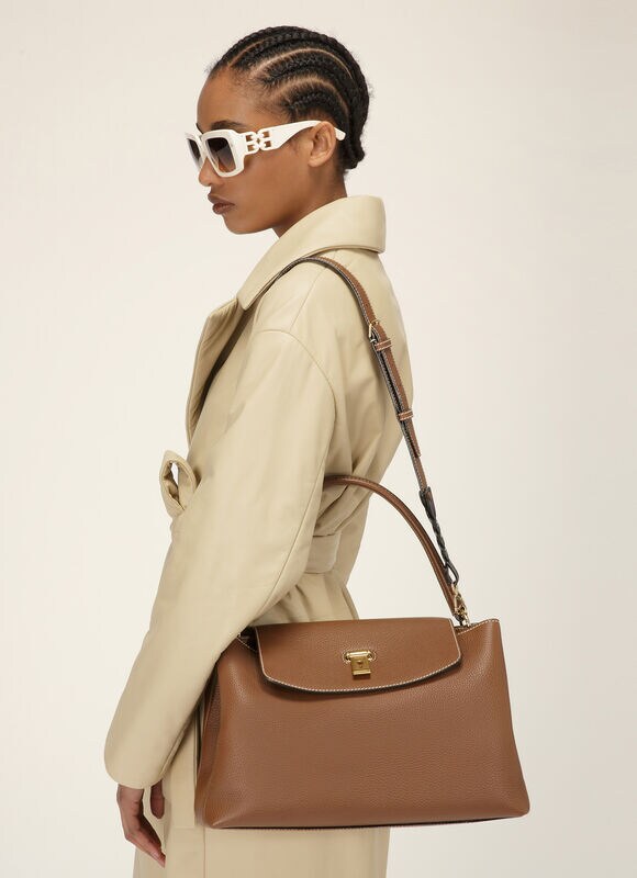 BROWN CALF Top Handle Bags - Bally