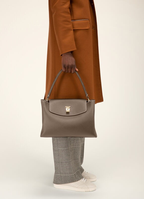 TAUPE CALF Top Handle Bags - Bally