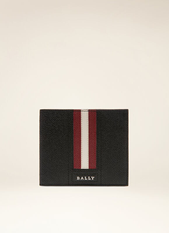 Trasai Mens Wallet Black Leather Bally