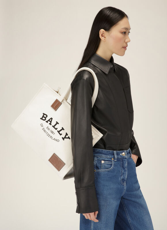 MULTICOLOR FABRIC Tote Bags - Bally