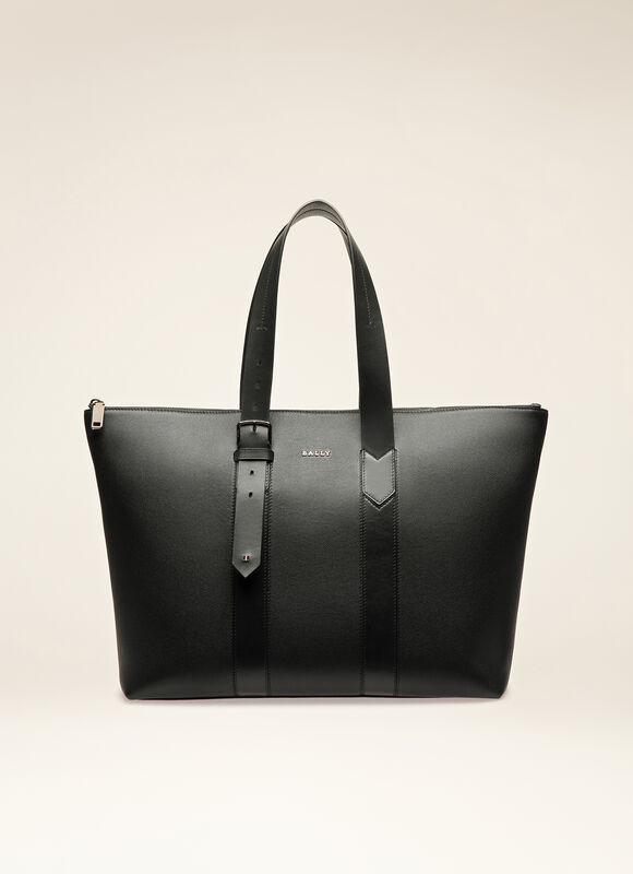 BLACK BOVINE Tote Bags - Bally