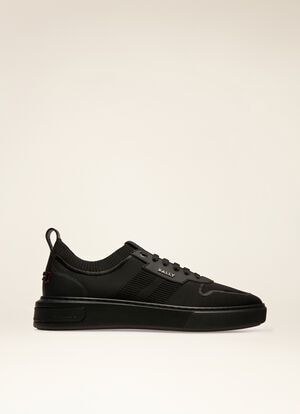 BLACK MIX POLYESTER Sneakers - Bally