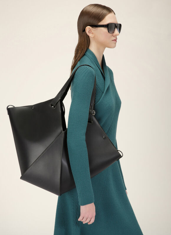 BLACK BOVINE Tote Bags - Bally