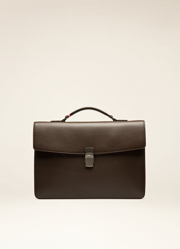 Galberg Mens Briefcase Brown Leather Bally Leather briefcase sale at briefcase.com! galberg mens briefcase brown leather