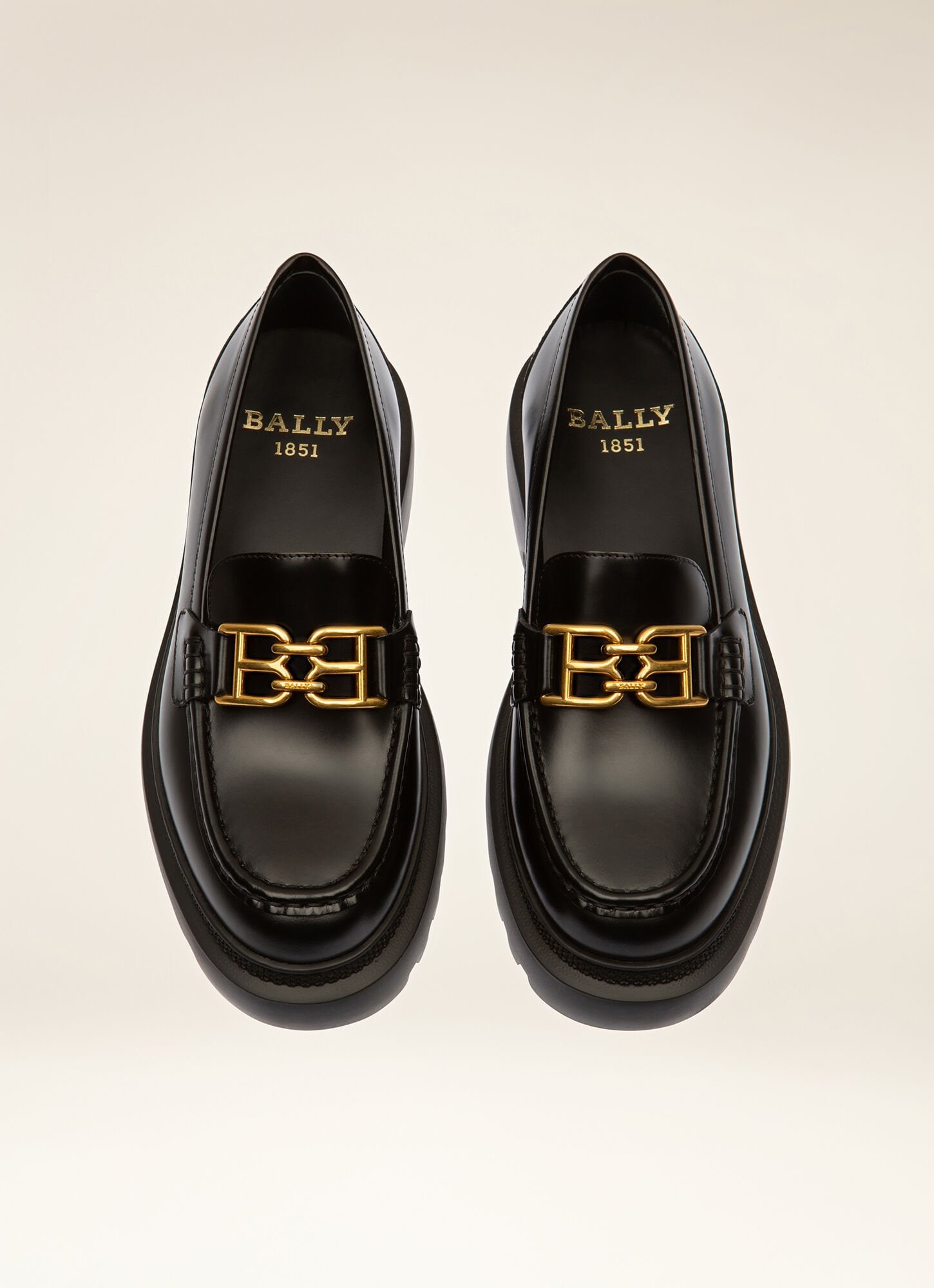 Gioia Flat | Womens Moccasins | Black Leather | Bally
