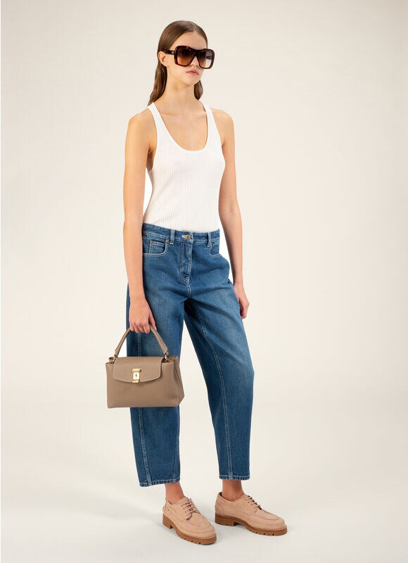 TAUPE CALF Top Handle Bags - Bally