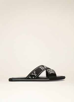 BLACK SYNTHETIC Sandals and Slides - Bally