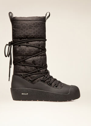 BLACK MIX POLYESTER Snow Boots - Bally