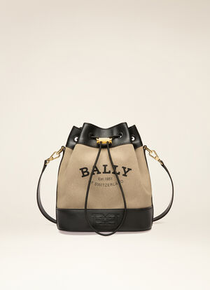 BEIGE FABRIC Cross-body Bags - Bally