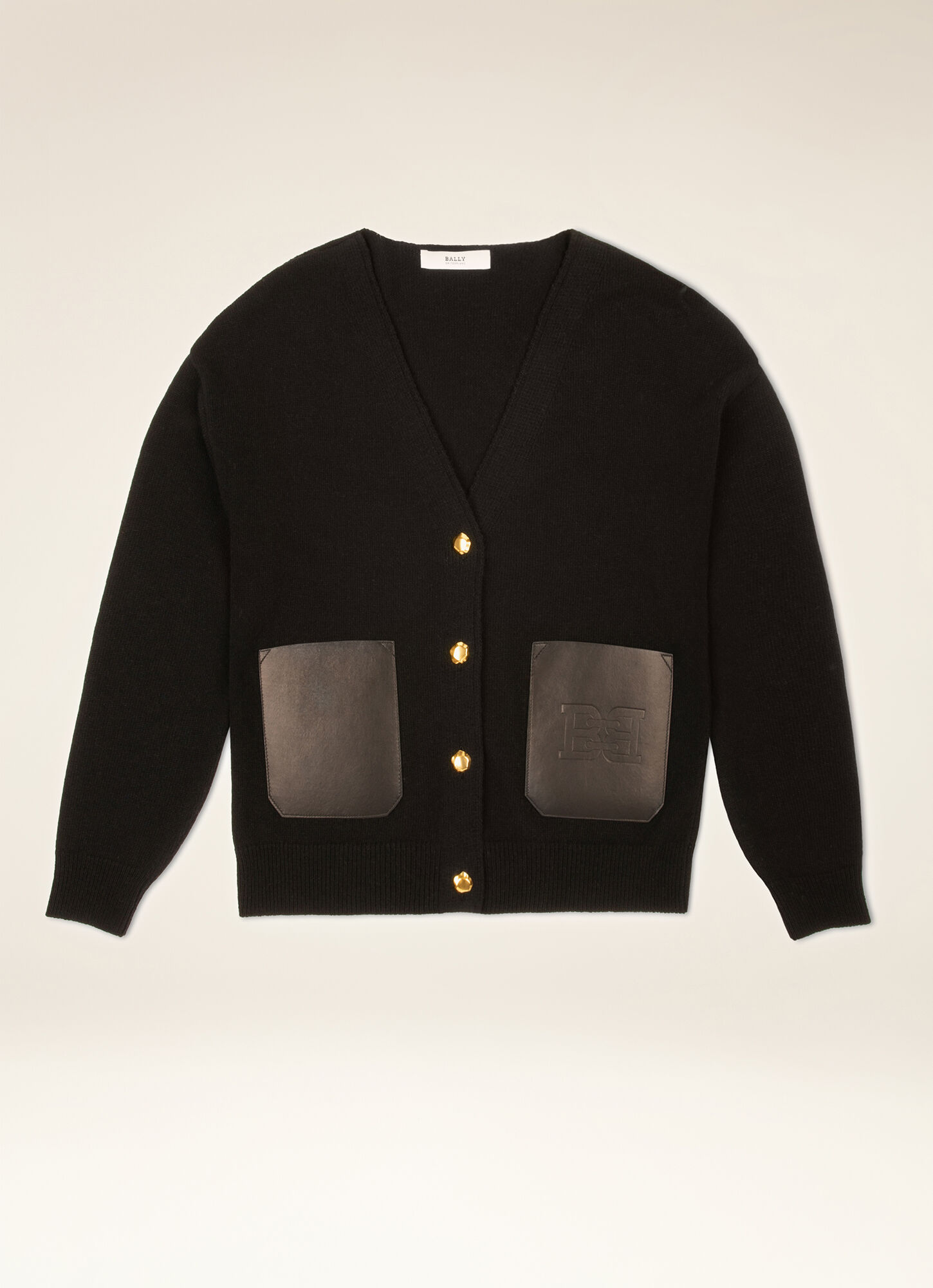 black pocket cardigan