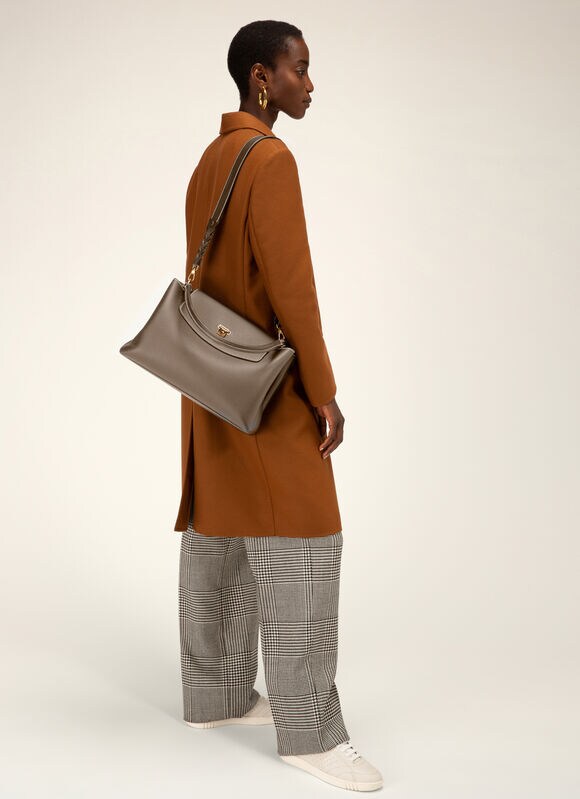 TAUPE CALF Top Handle Bags - Bally