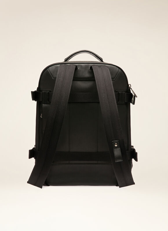 BLACK MIX COTTON/SYNT Backpacks - Bally