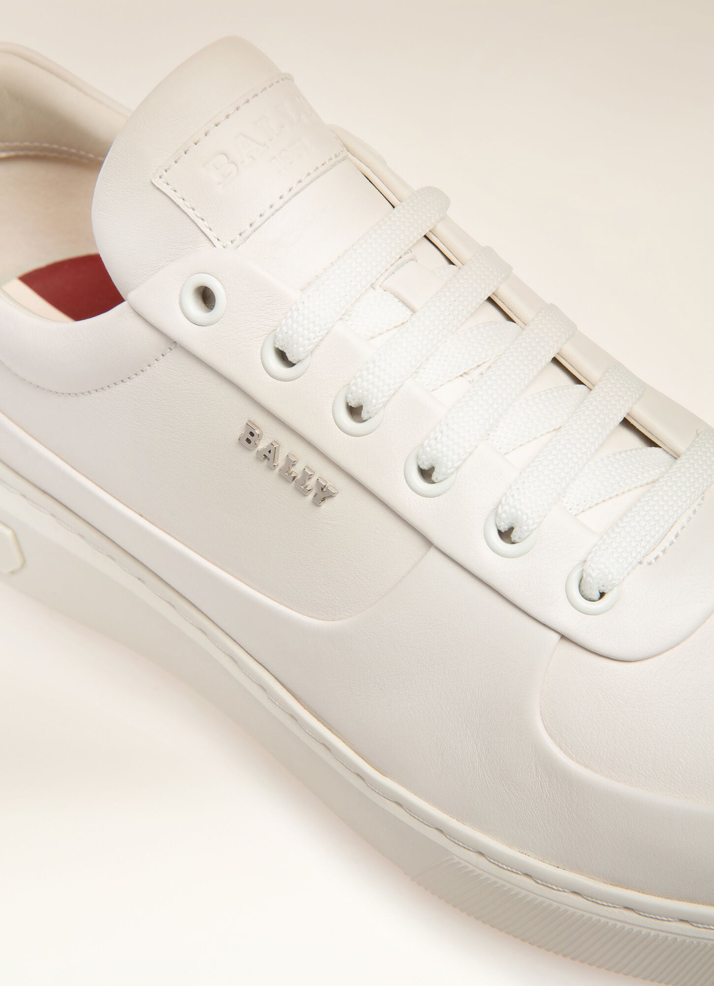All white bally shoes Clearance