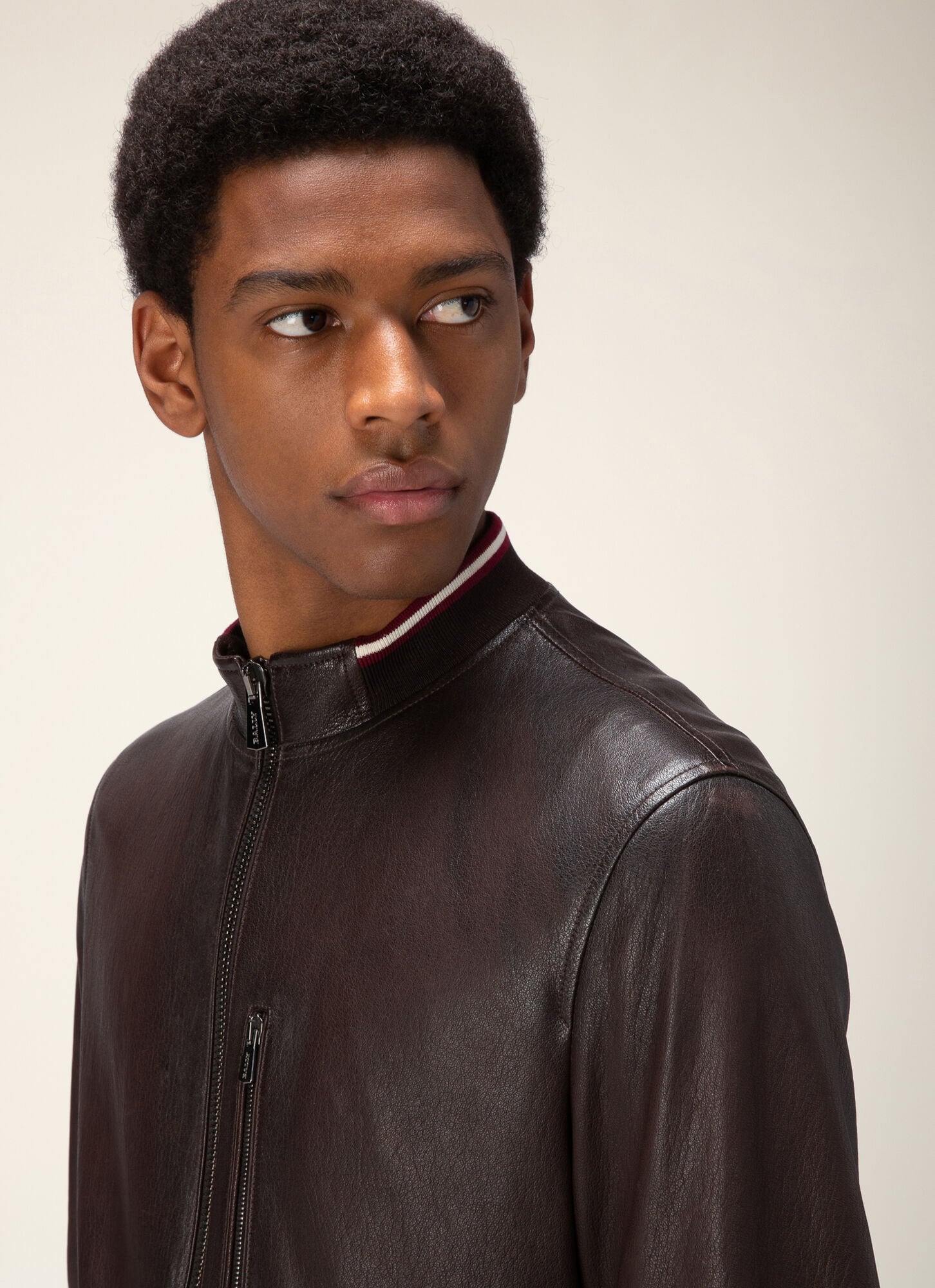 Mens designer leather bomber jacket deals