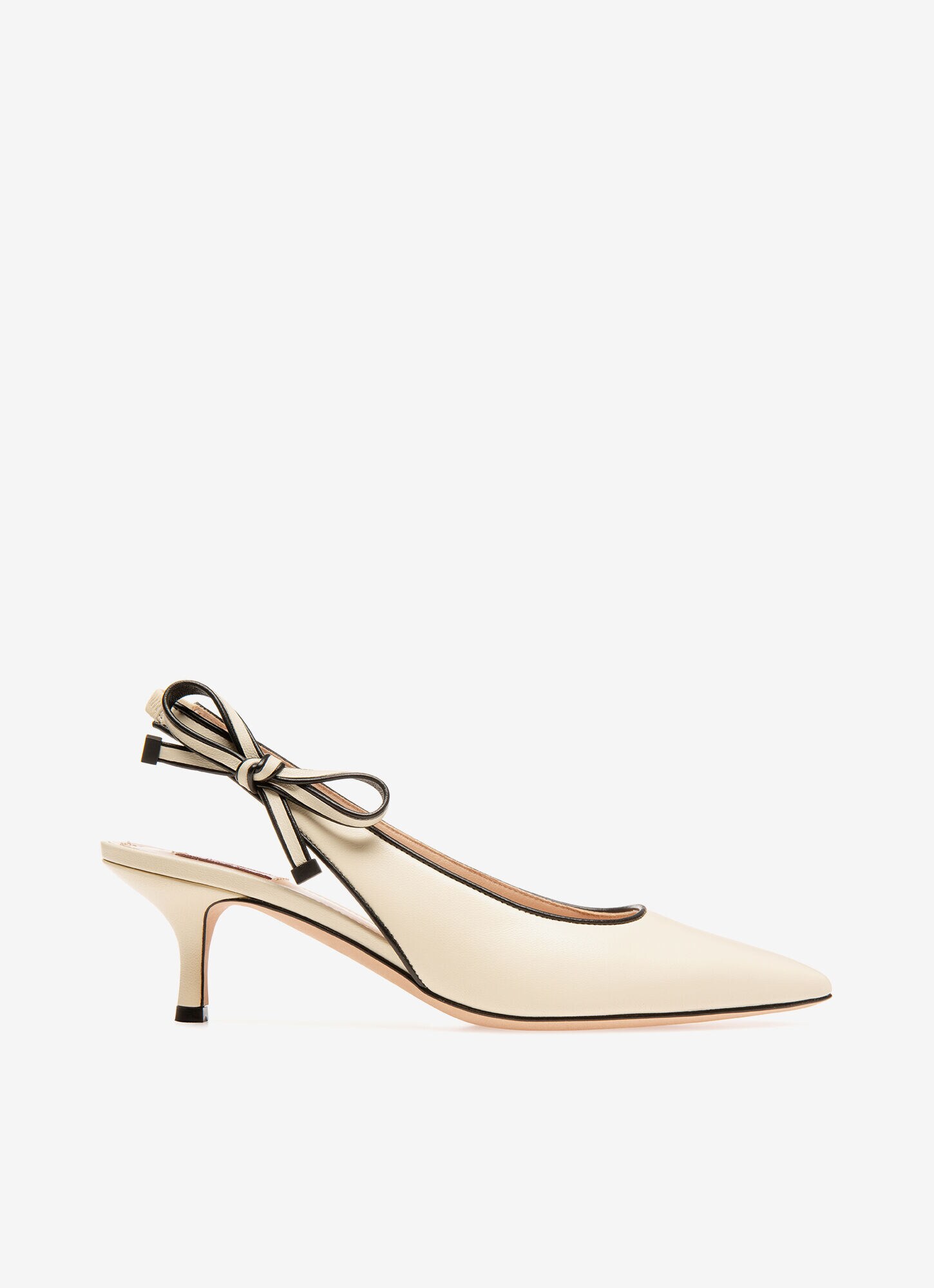 bone slingback pumps