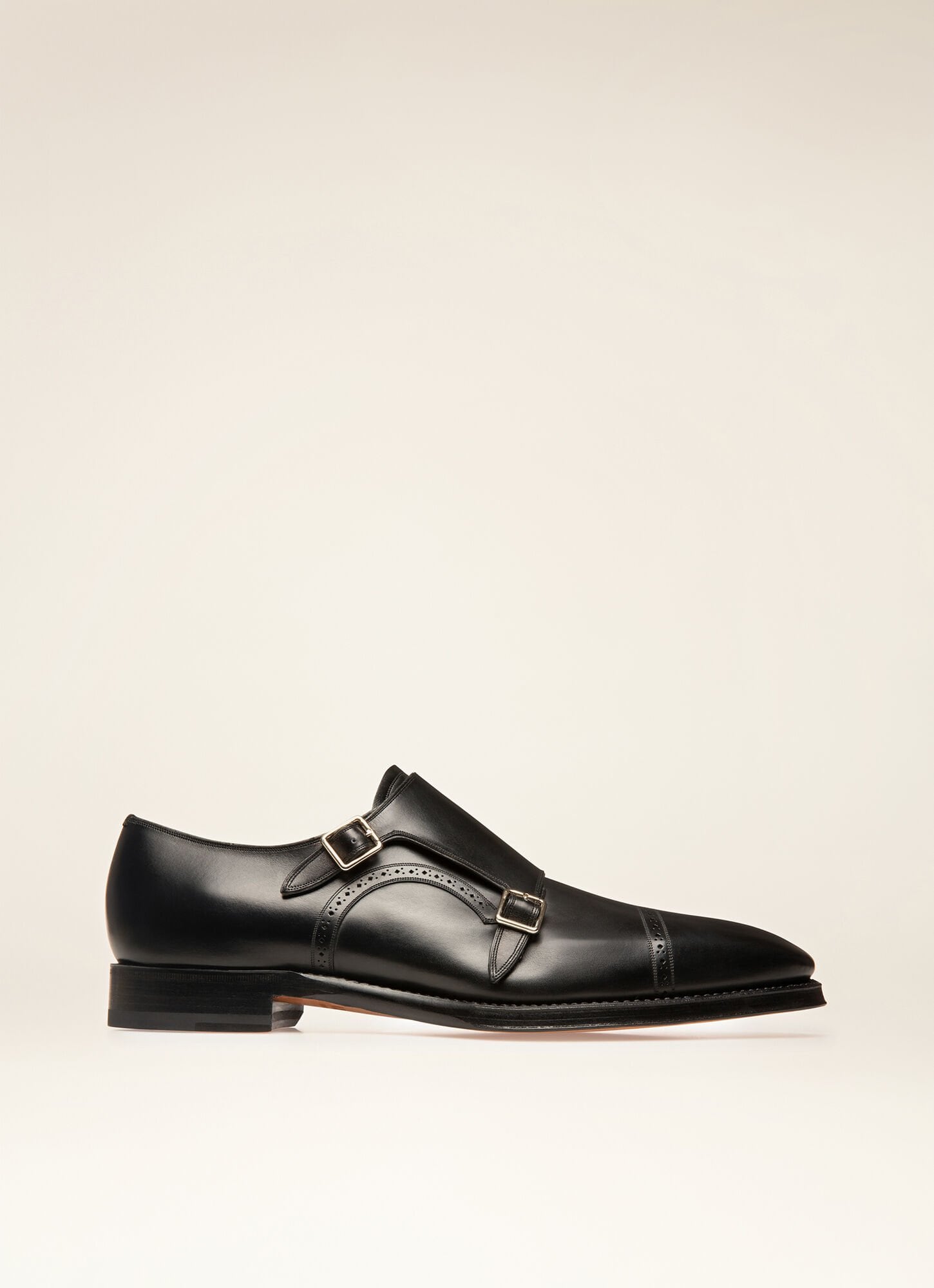 monk strap shoes black