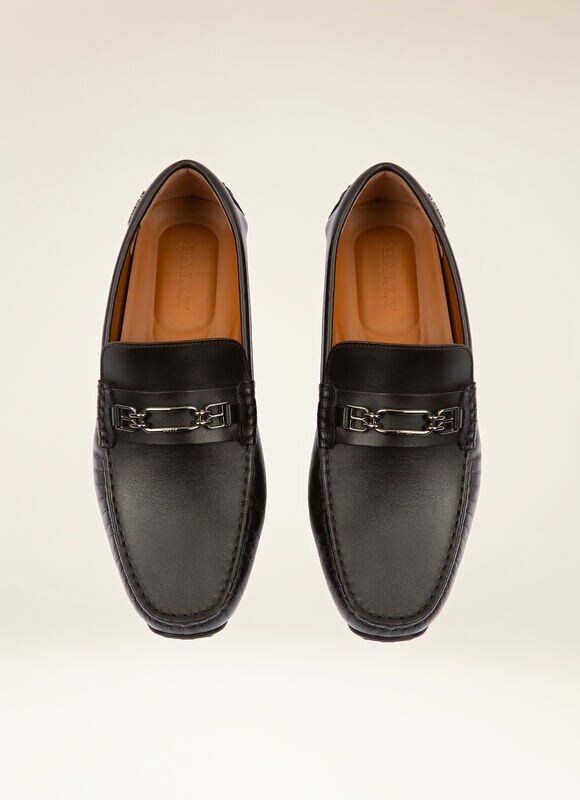 canal Lluvioso Reposición Philip | Mens Drivers | Black Leather | Bally