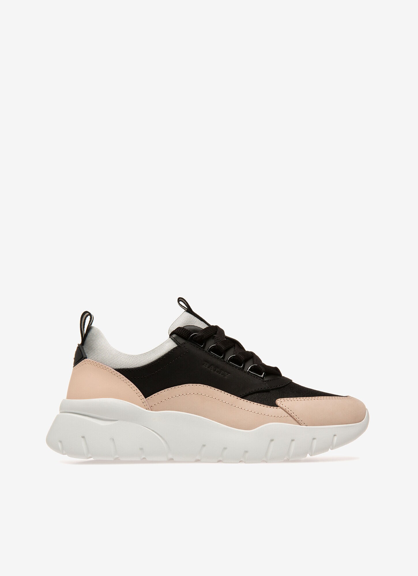 pink leather sneakers