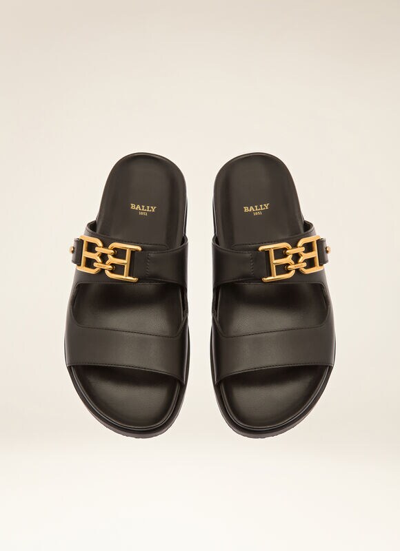 BLACK BOVINE Sandals - Bally