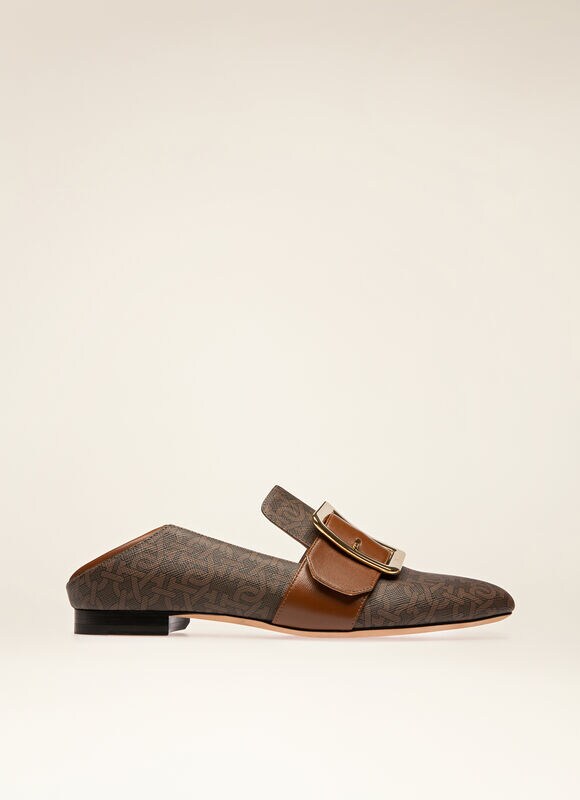 BROWN MIX COTTON/SYNT Flats & Moccasins - Bally