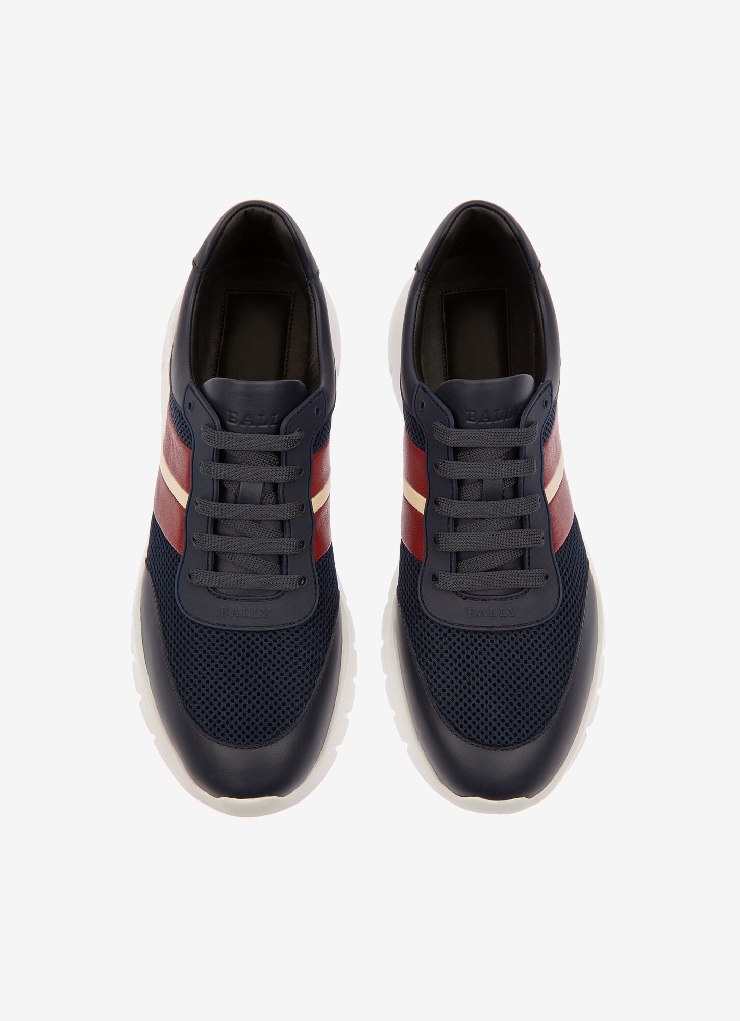 navy blue bally sneakers