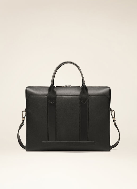 Elter | Men's Business Bag | Black Leather | Bally