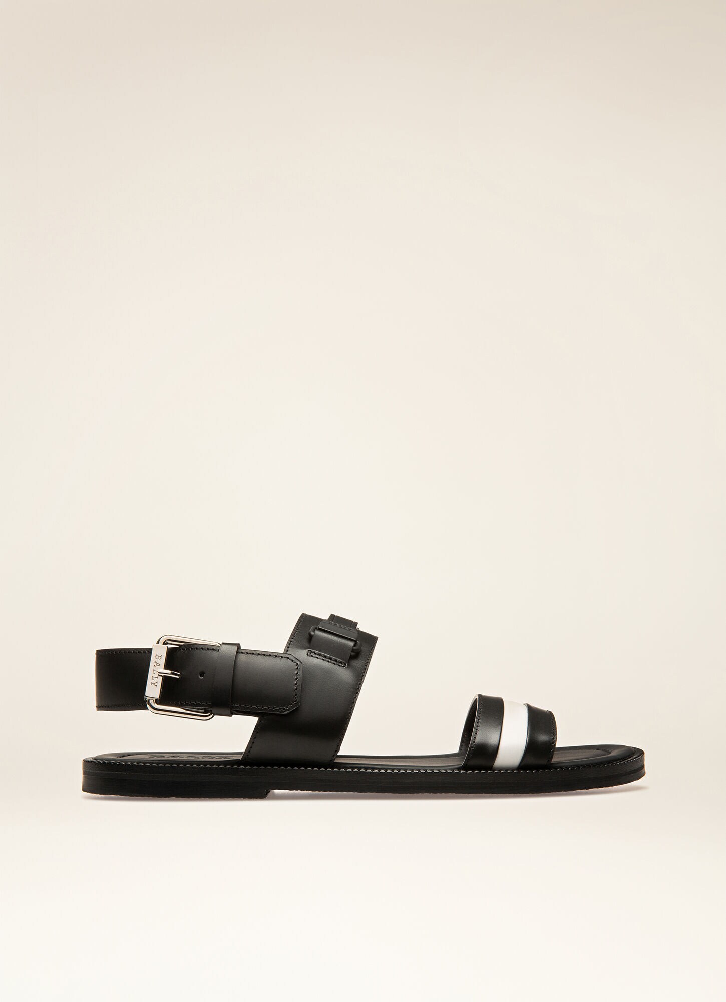 mens black designer sliders