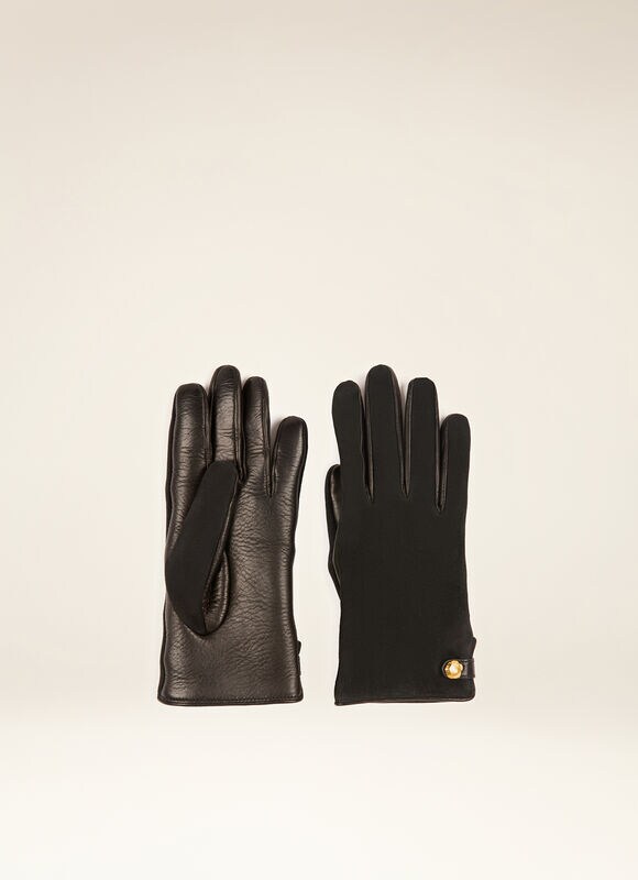 BLACK 100%SHEEPFUR Gloves and Hats - Bally