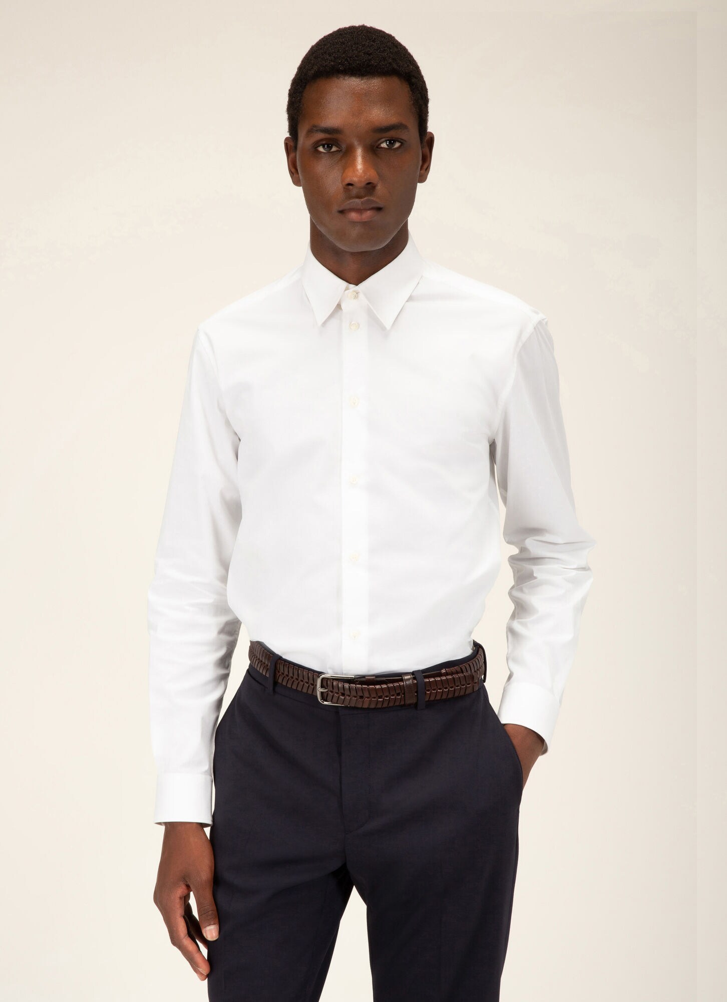 Brooksfield Cotton Shirt in White for Men Mens Clothing Shirts Formal shirts 