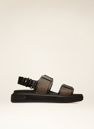 BROWN MIX COTTON Sandals and Slides - Bally
