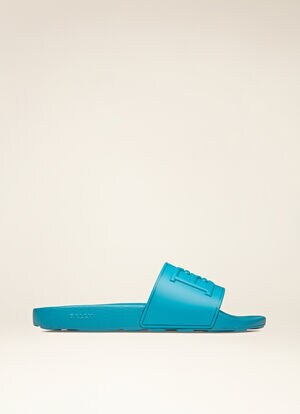 LIGHT BLUE RUBBER Sandals and Slides - Bally