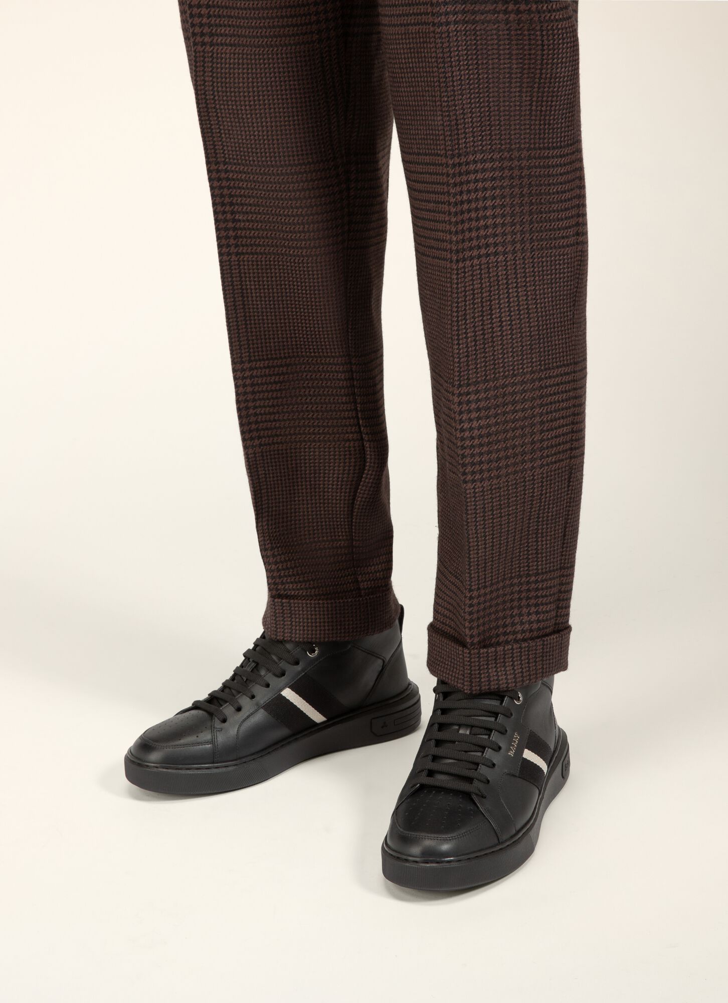 Myles | Mens Sneakers | Black Leather