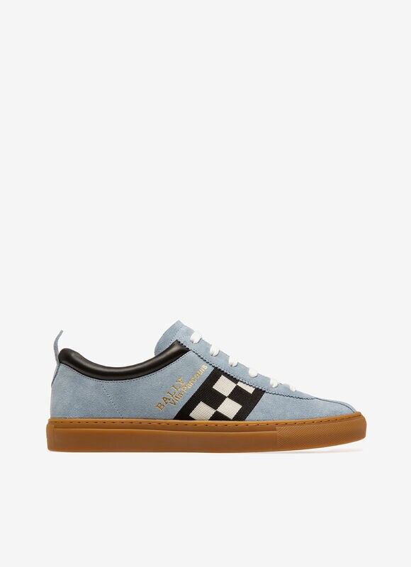 Vita Parcours Mens Sneakers Blue Leather Bally