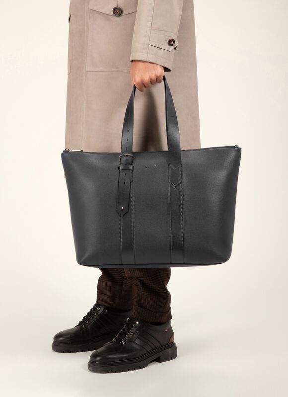 BLACK BOVINE Tote Bags - Bally
