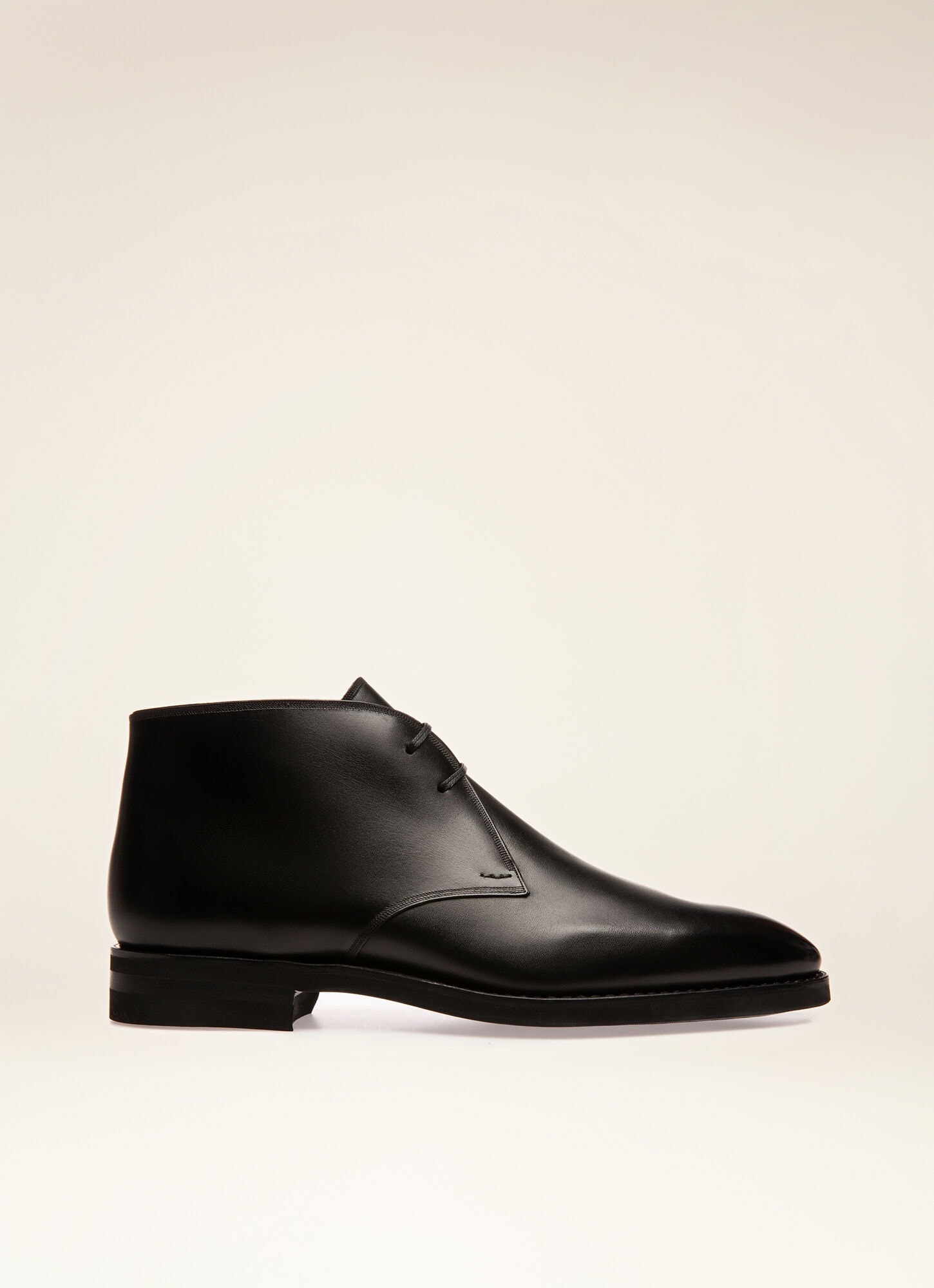 black leather desert boots