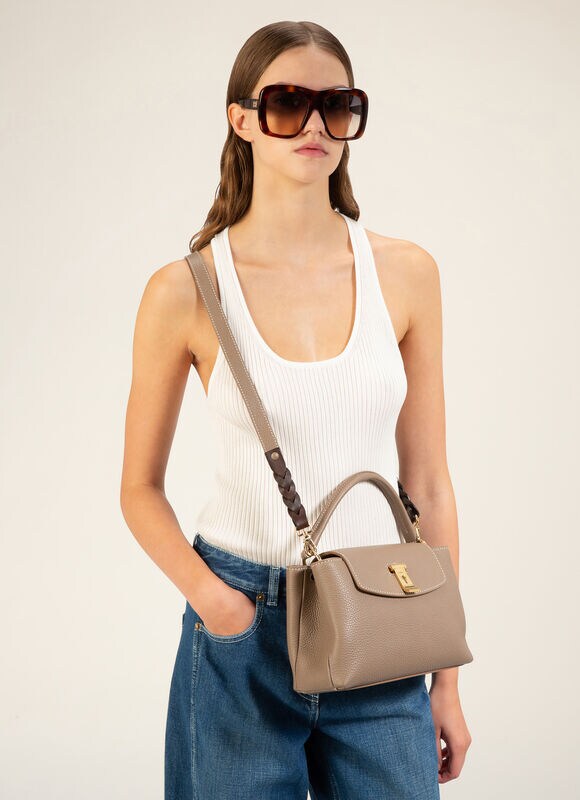 TAUPE CALF Top Handle Bags - Bally