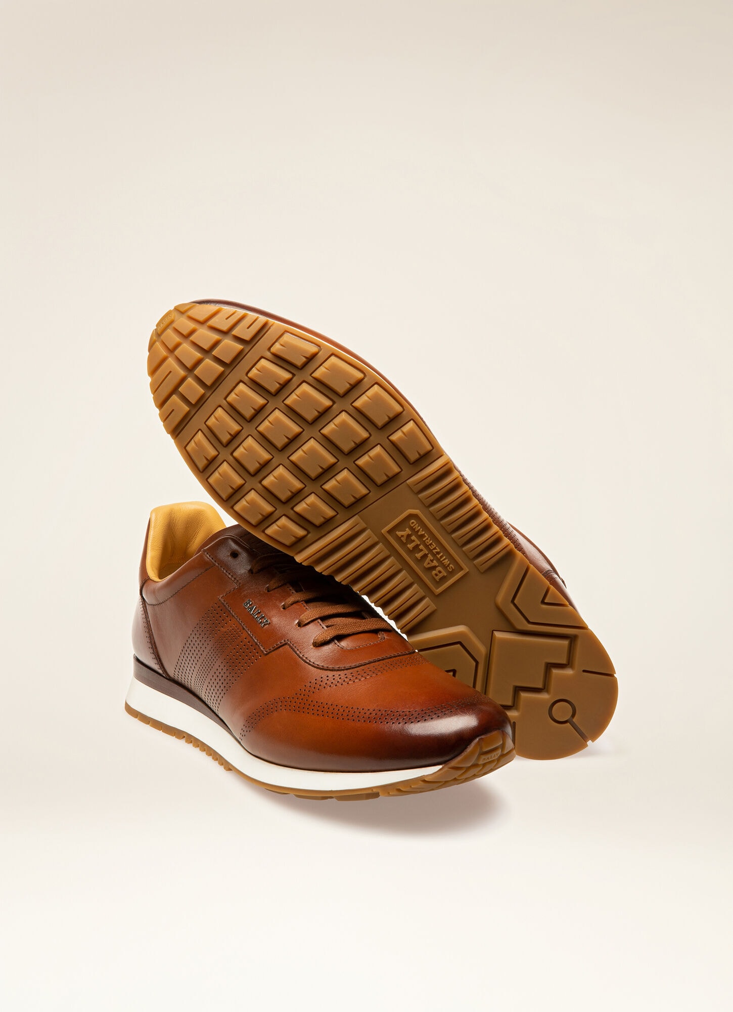 brown bally sneakers