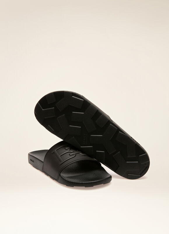 BLACK RUBBER Sandals and Slides - Bally