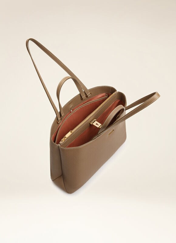 TAUPE CALF Tote Bags - Bally
