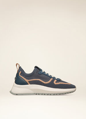 BLUE MIX POLYESTER Sneakers - Bally
