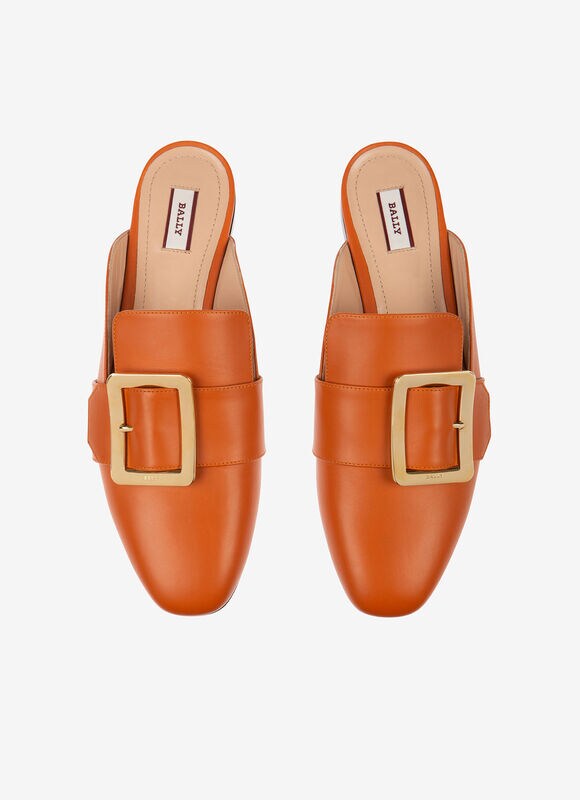 ORANGE CALF Flats - Bally