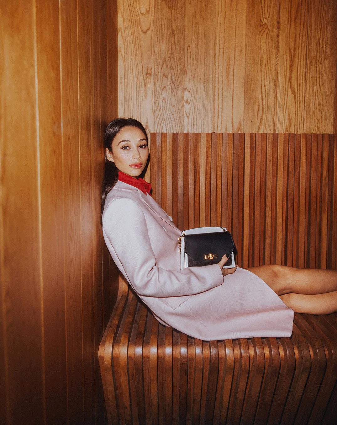 Cara Santana styles the chain-strap Suzy bag