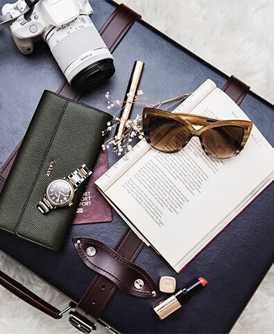 The Bally Crescent Toile collection and accessories for her