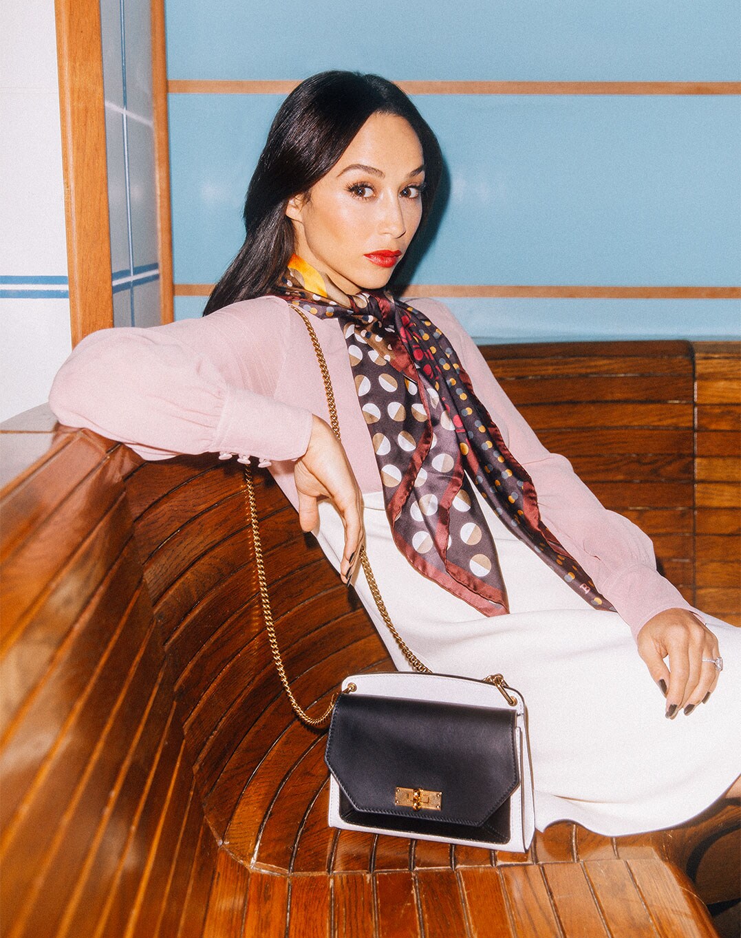Cara Santana styles the chain-strap Suzy bag