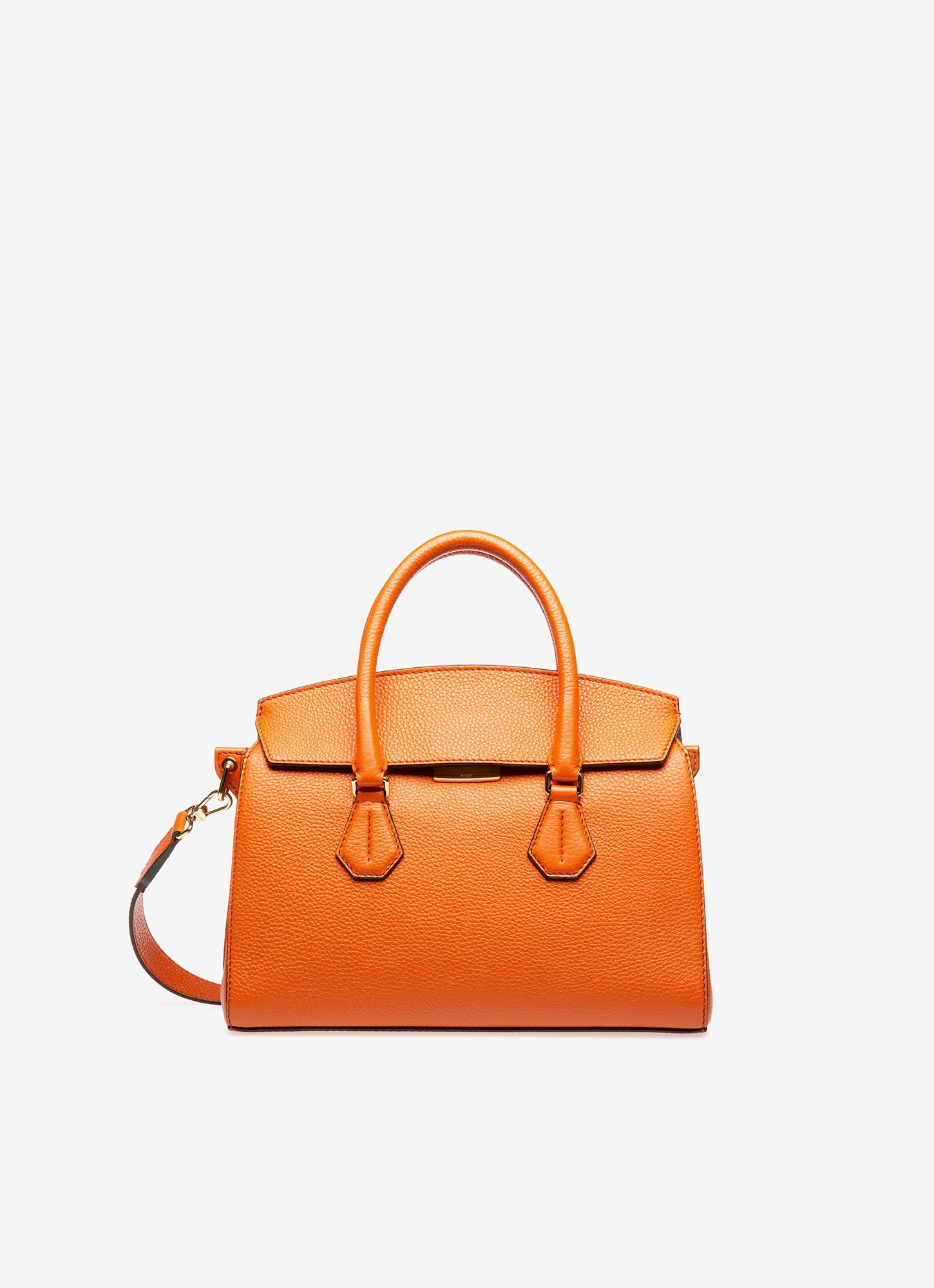 SAPHYR SMALL | Womens Top Handle Bag | Orange Leather | Bally